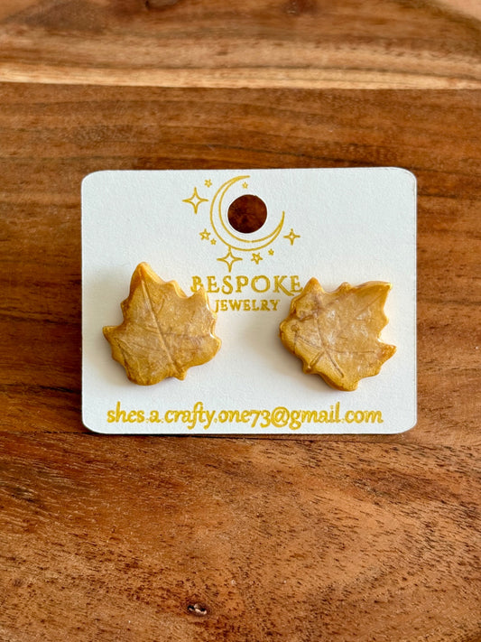Fall Leaf Polymer Clay Earrings