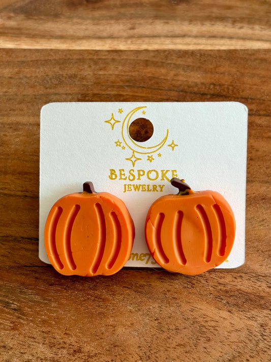 Polymer Clay Pumpkin Earrings