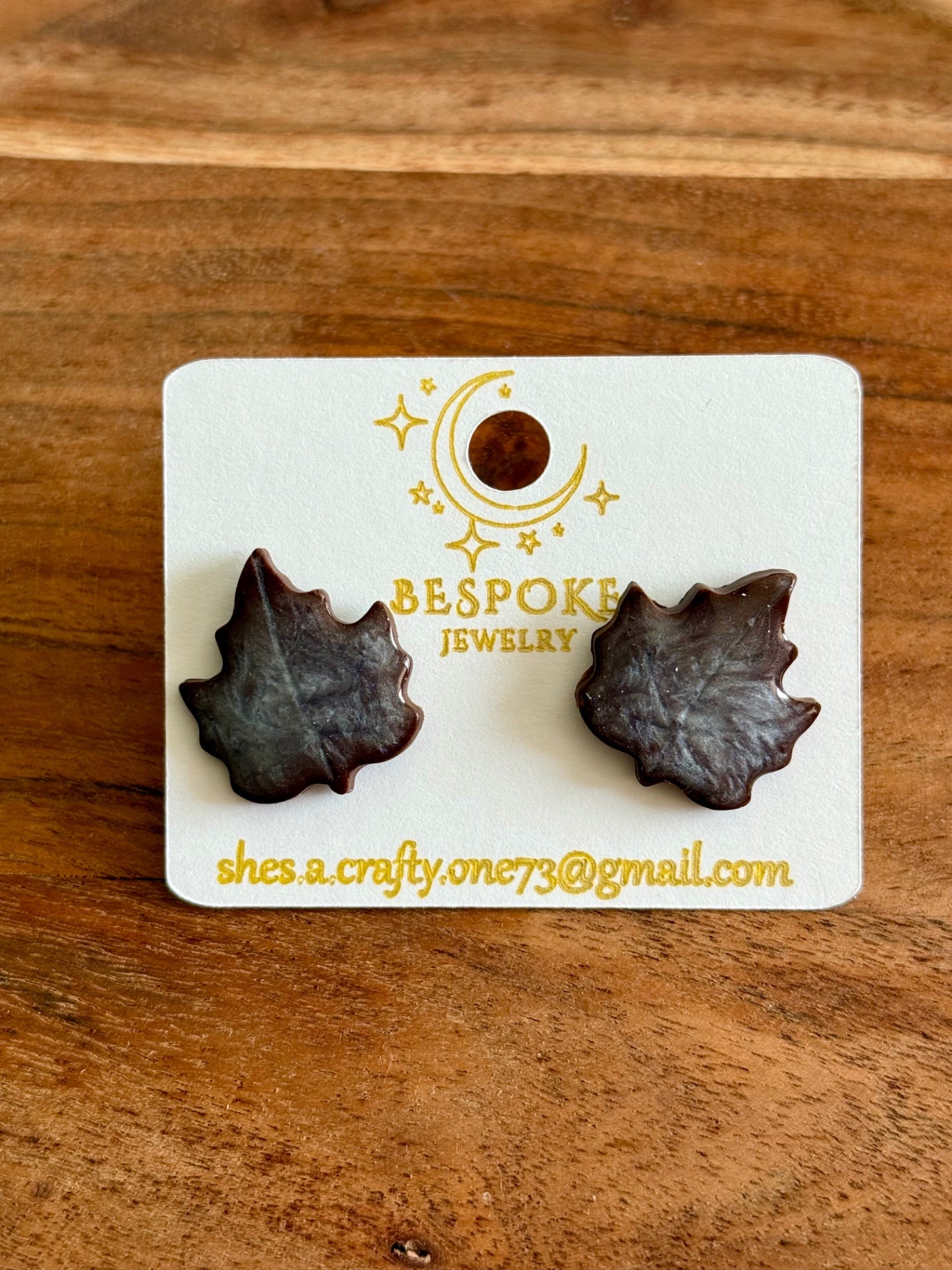 Moody Fall Leaf Polymer Clay Earrings