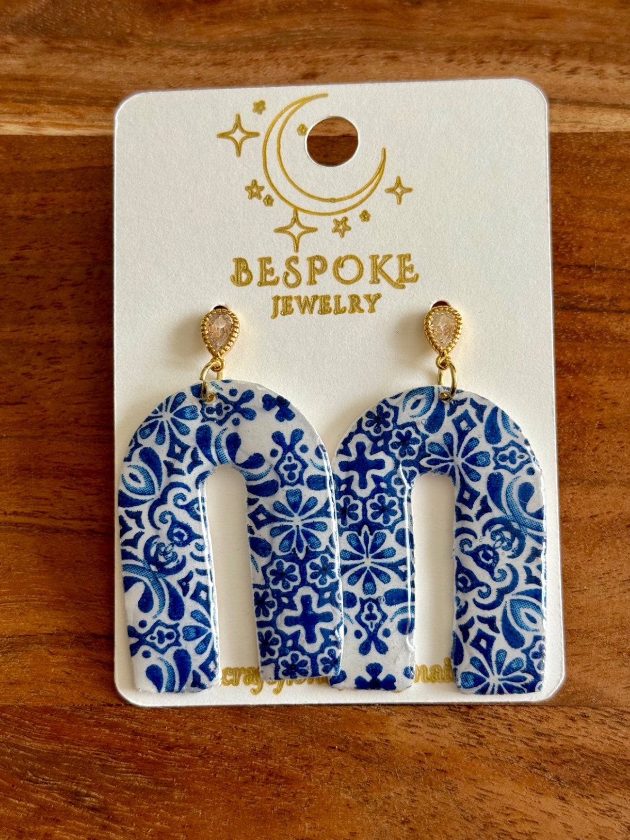 Boho U Polymer Clay Earrings