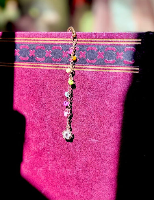 Beaded Rainbow Charm Bookmark