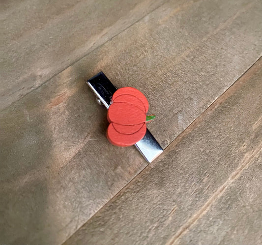Kids hair clip - pumpkin
