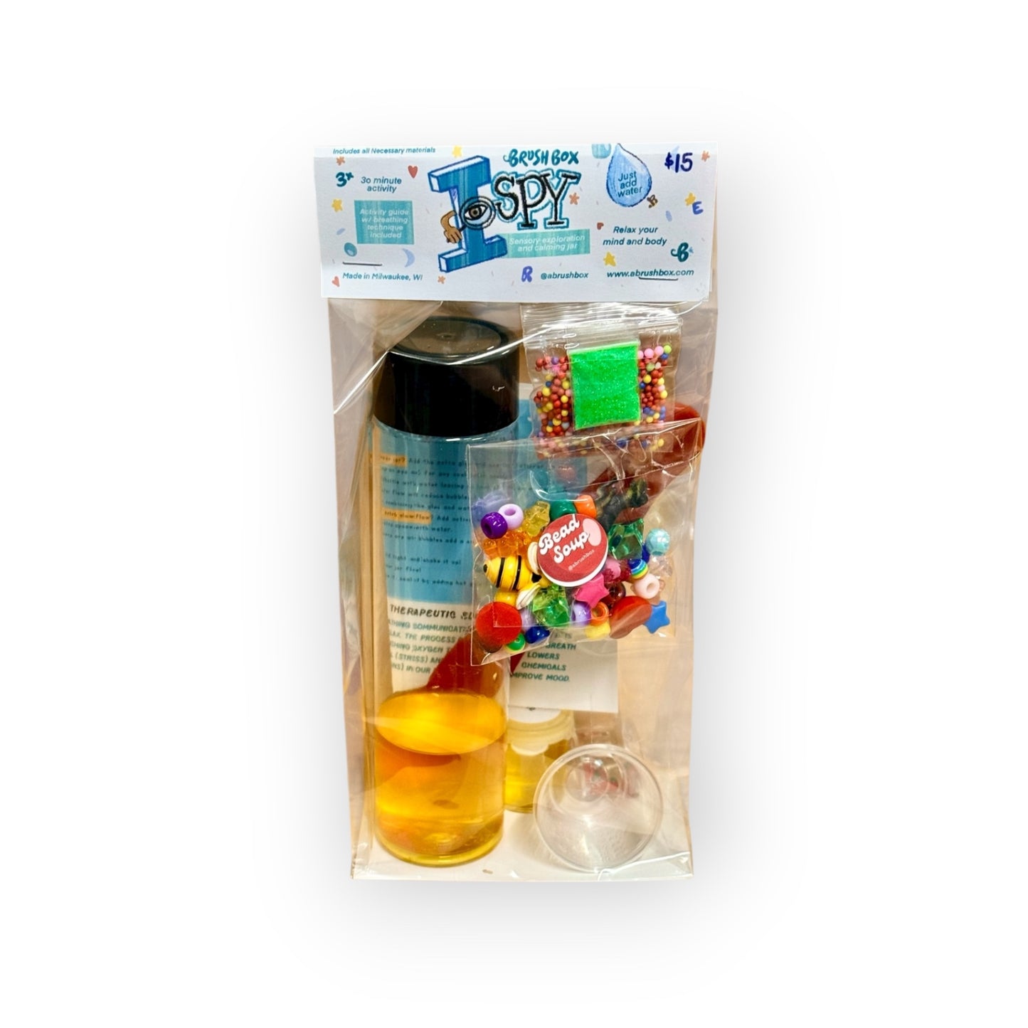 I Spy Sensory Exploration and Calming Jar DIY Kit