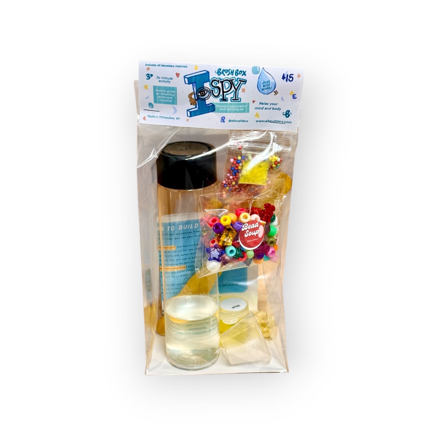 I Spy Sensory Exploration and Calming Jar DIY Kit