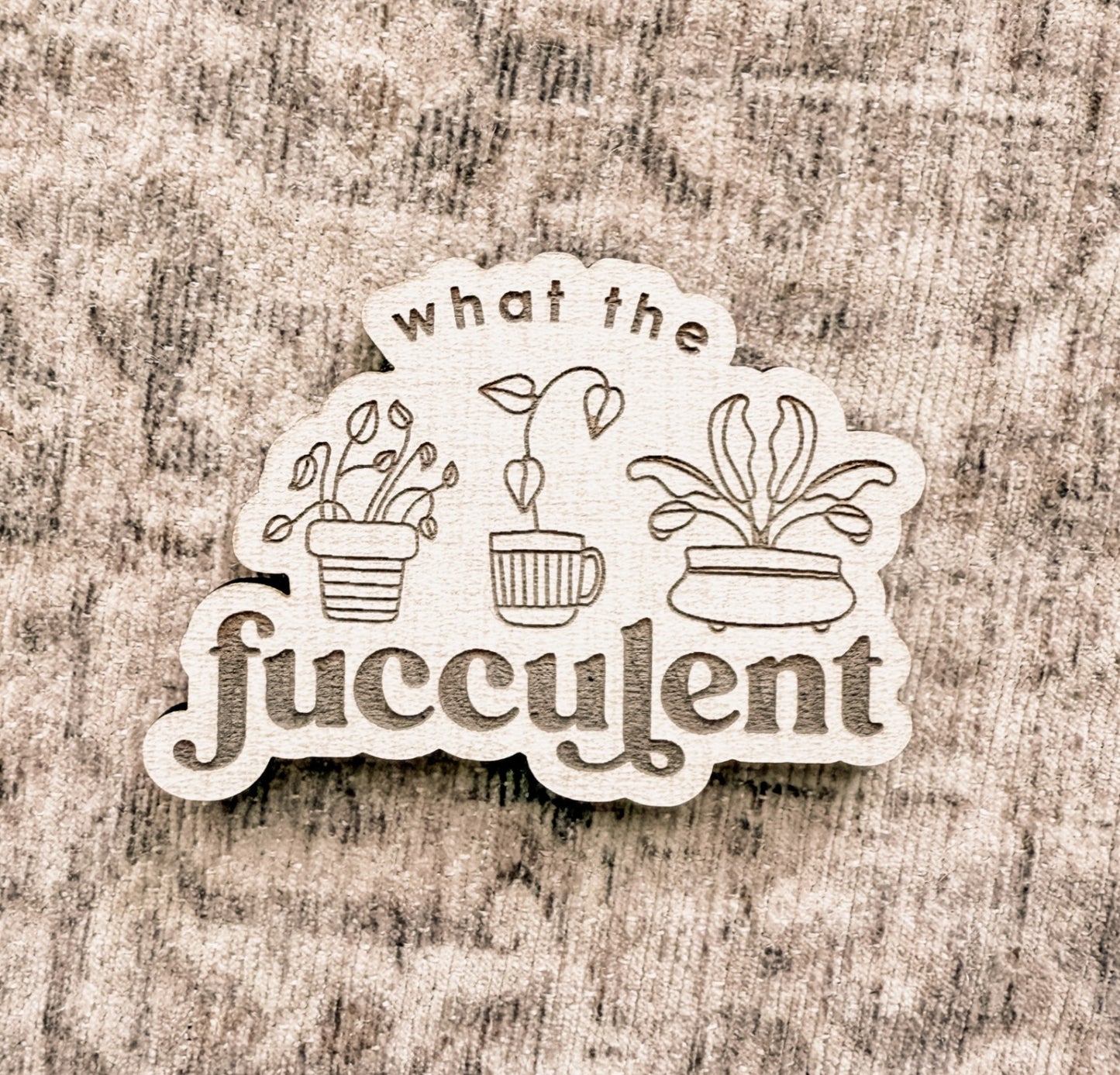Magnet - Fucculent - Linen