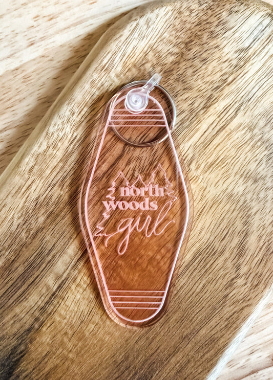 07 - Retro Keychain - North Woods Girl - Rose