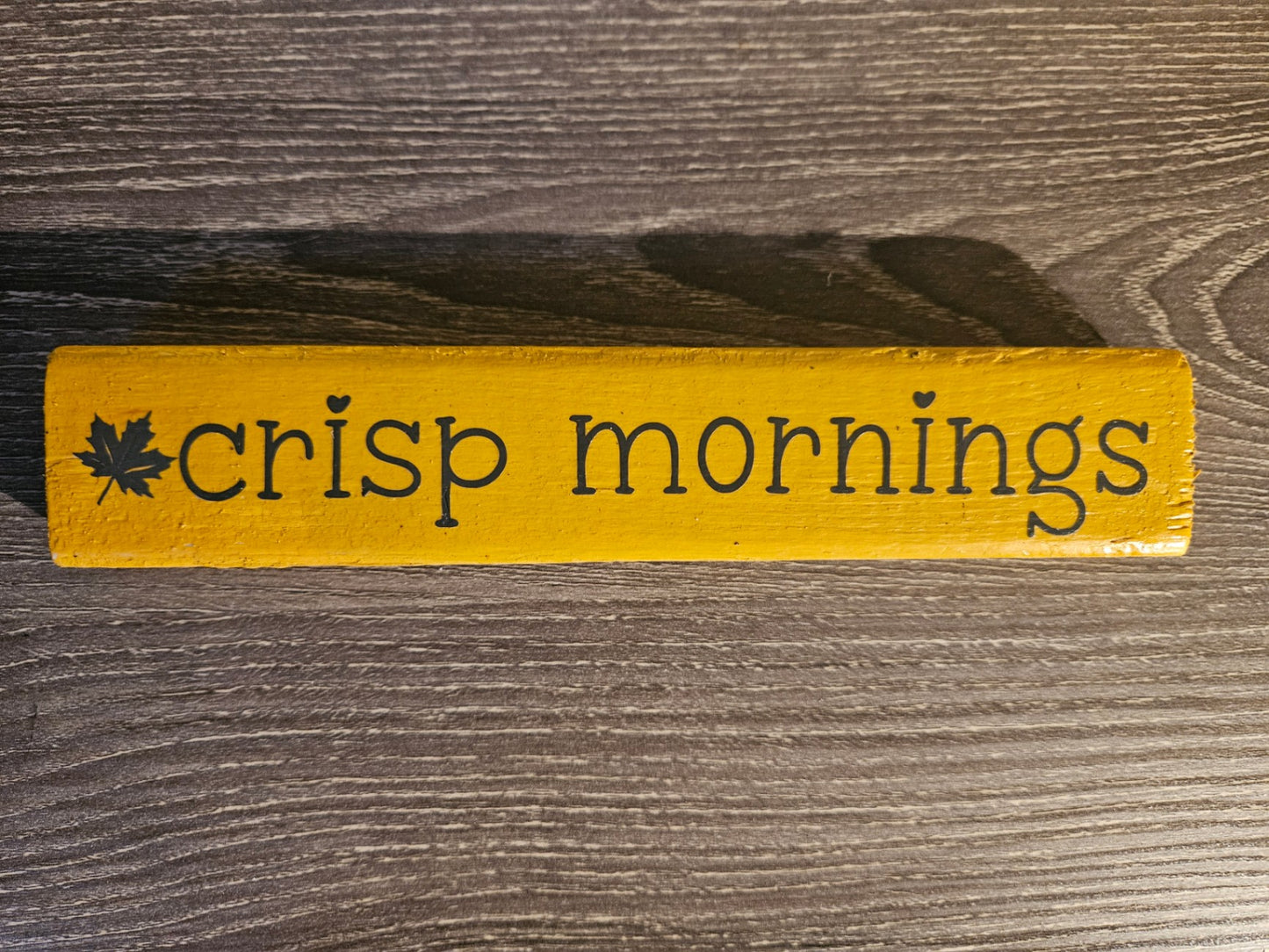Crisp mornings