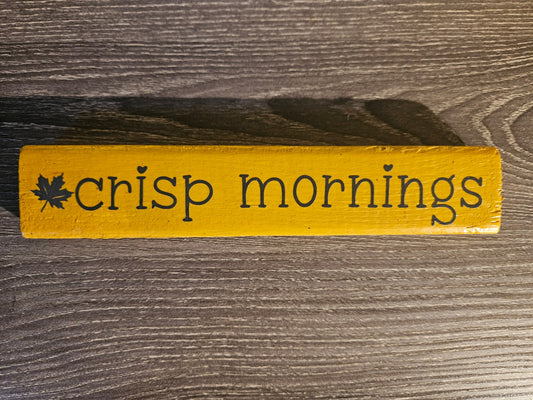 Crisp mornings