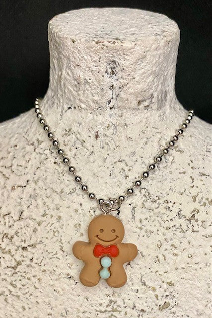Kids necklace - gingerbread man