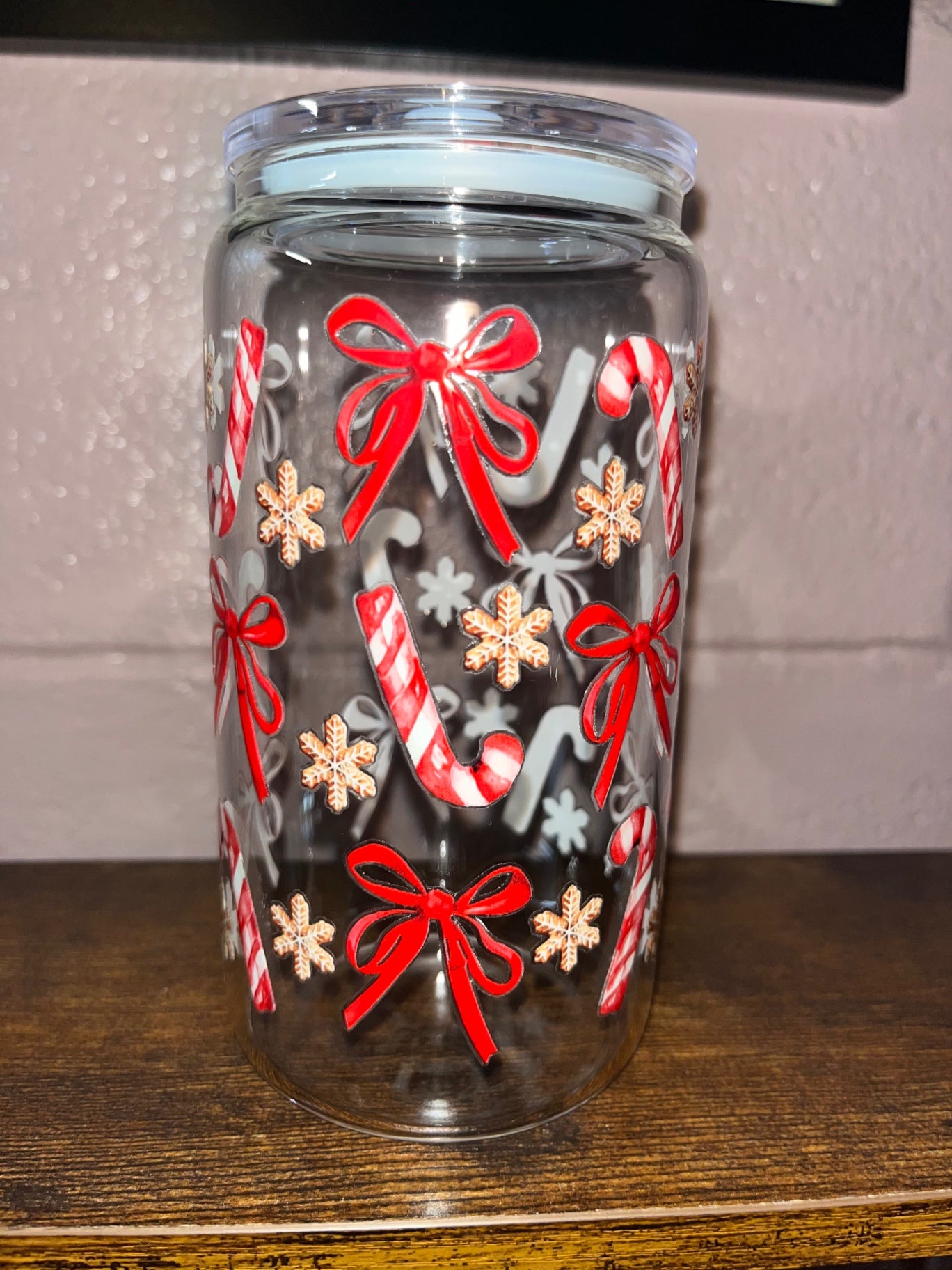 Bows & candy canes cup