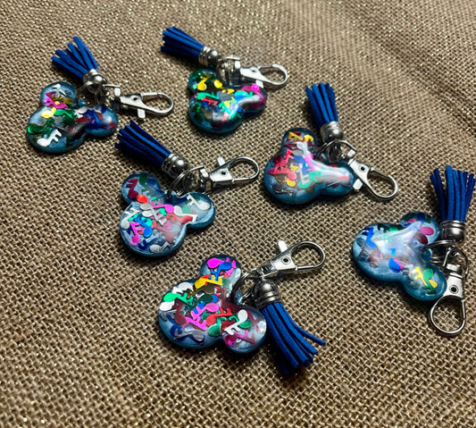 Musical Mouse Resin Keychain