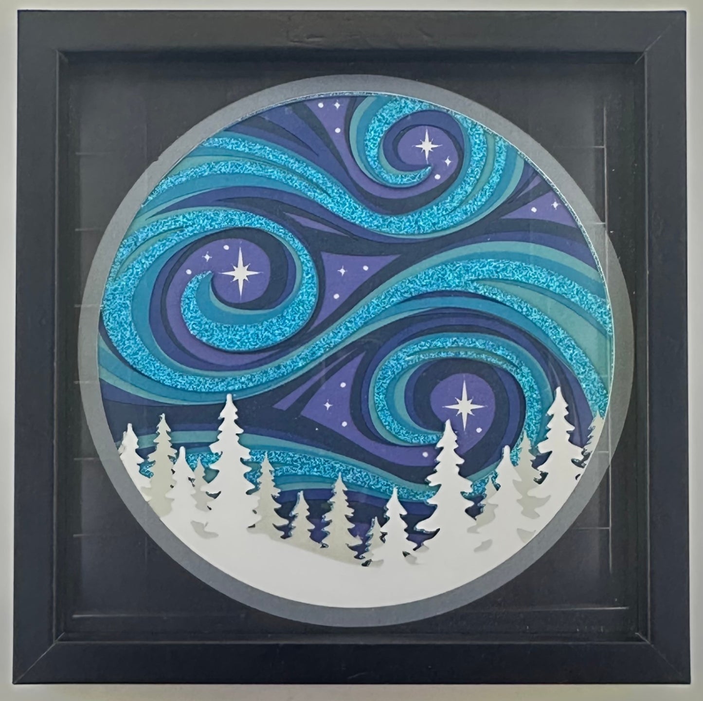 Winter Winds Shadowbox with Black Frame