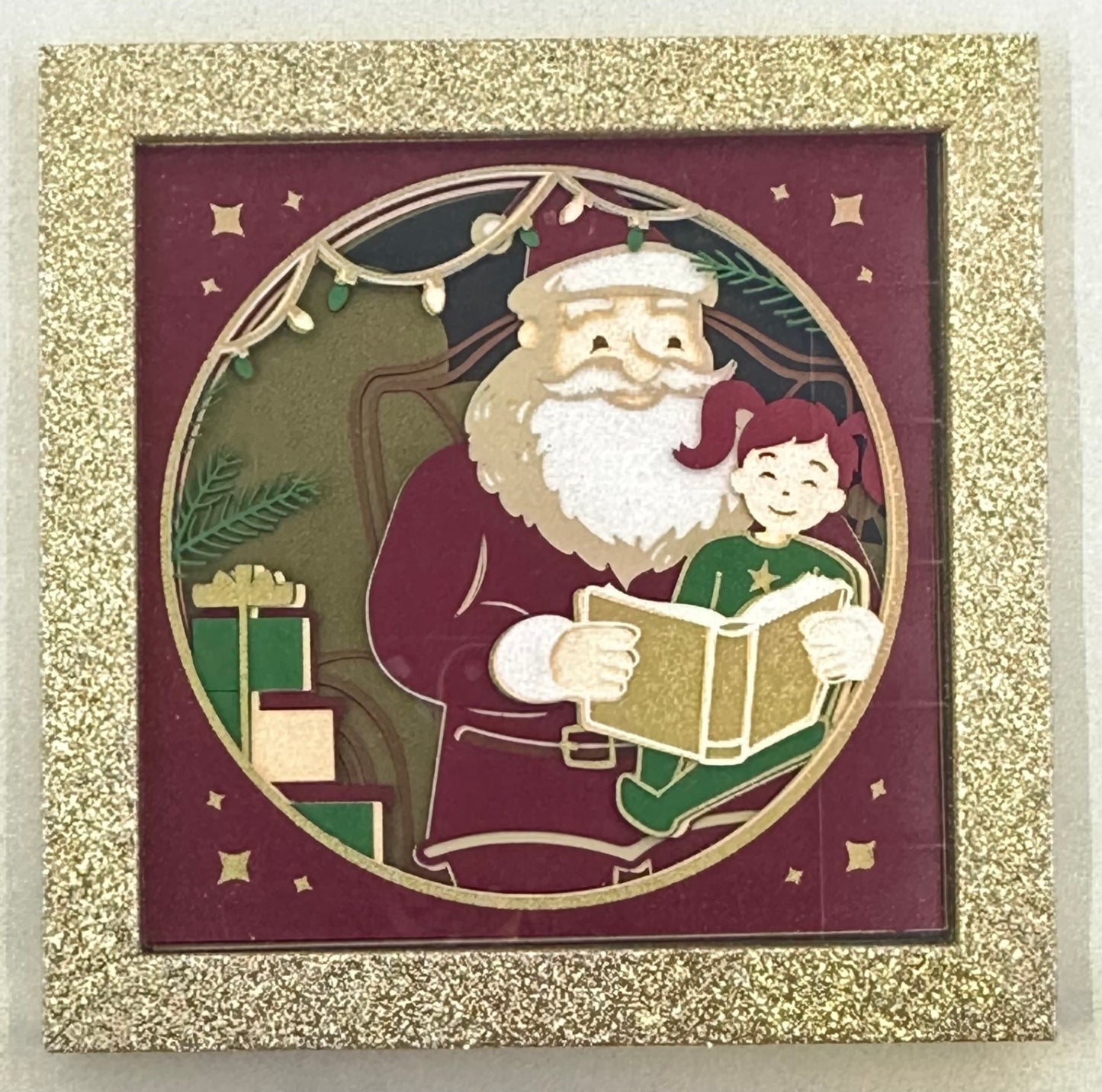 Santa-Read me a Story Shadowbox