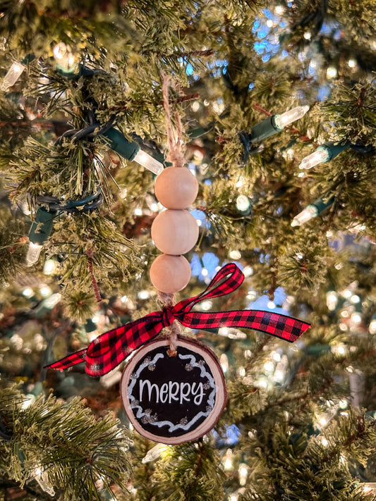 Holiday Sayings Bead Ornament