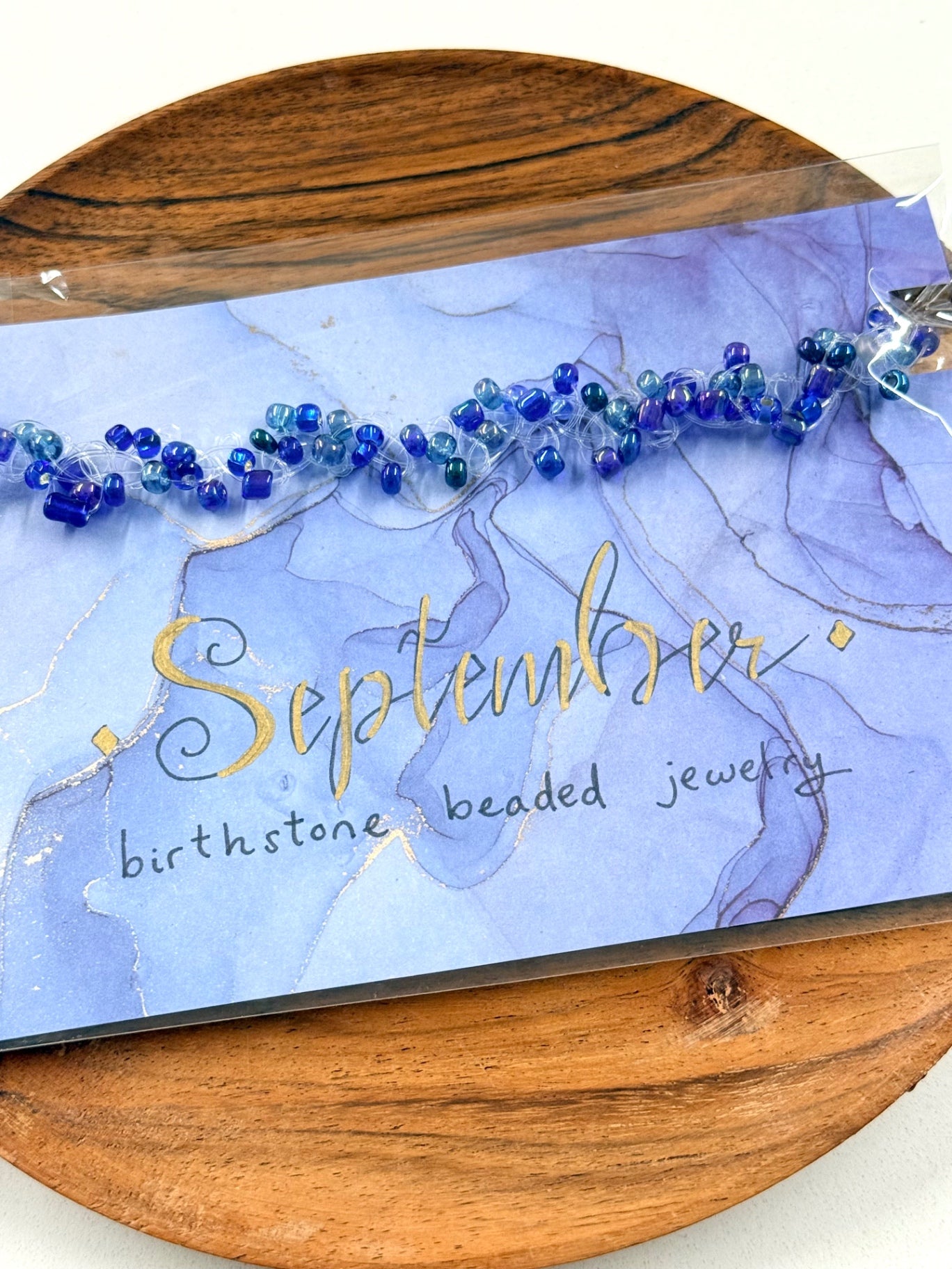 September Birthstone Sapphire Twisted Beaded Multiwear Jewelry