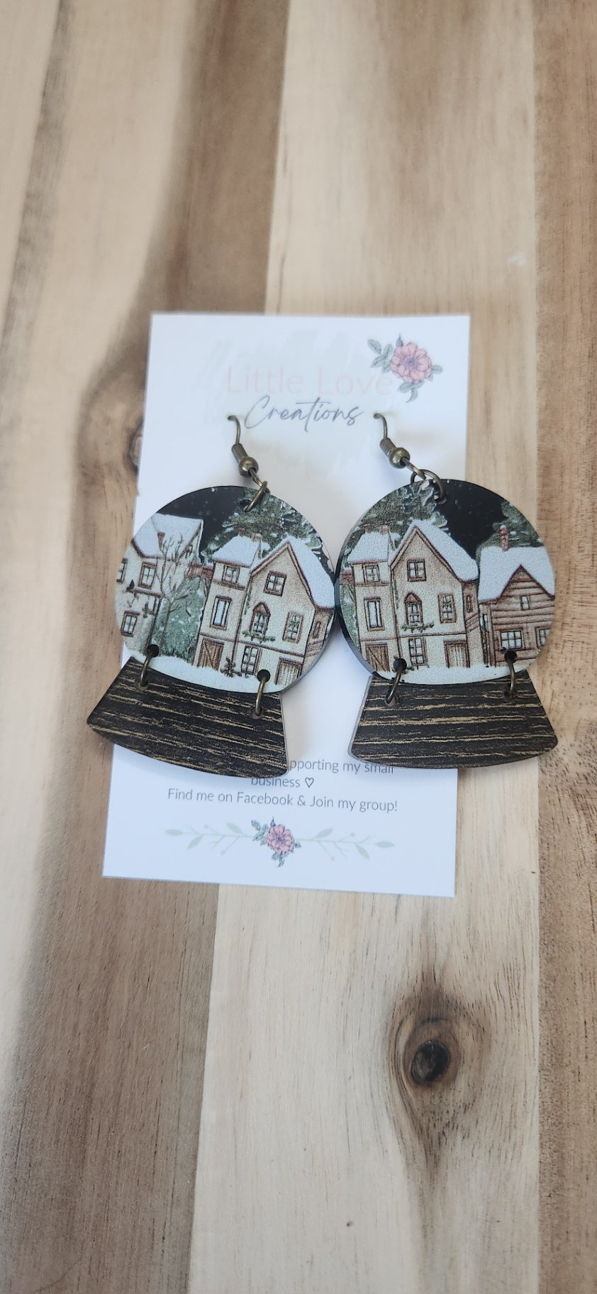 Acrylic Christmas Snowglobe dangles