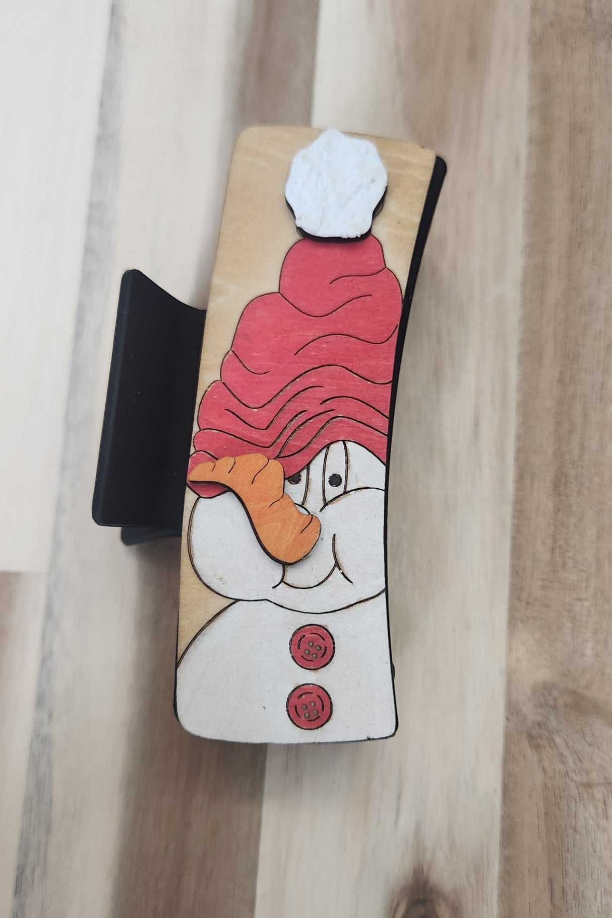 Latge red hat snowman clip