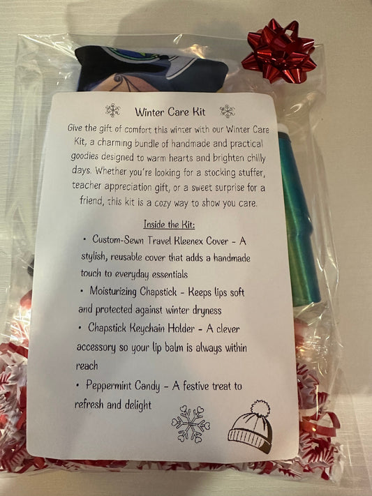 08 - Winter Care Gift Set | Chapstick, Tissue Cover, Keychain | School/Teacher 1
