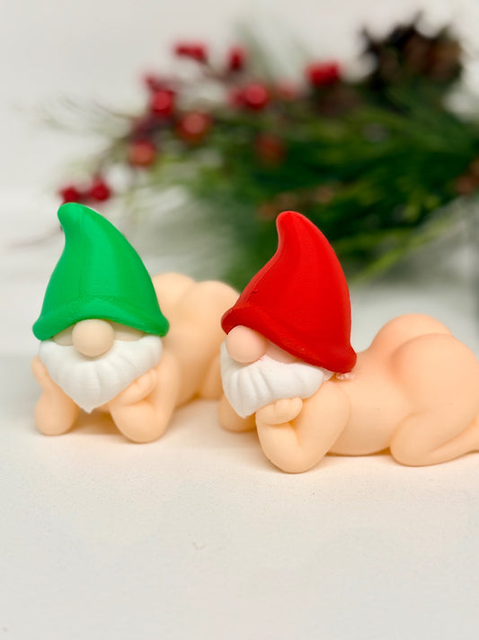044 - 3D Printed Cheeky Santa - Green