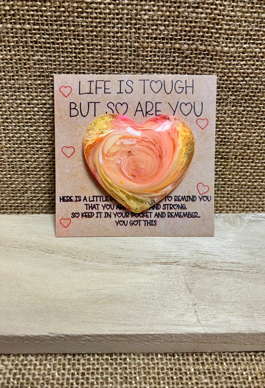 Sunset Swirl Resin Pocket Hug