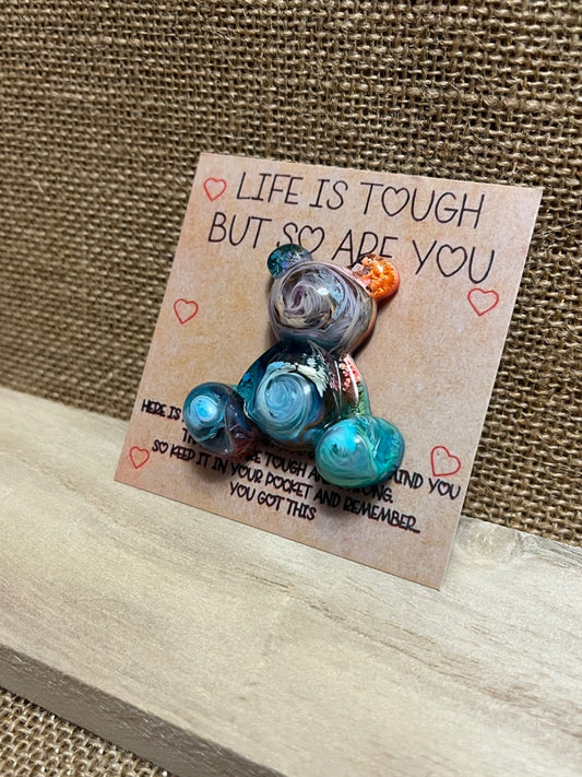 Glow Pop Neon Swirl Bear Pocket Hug