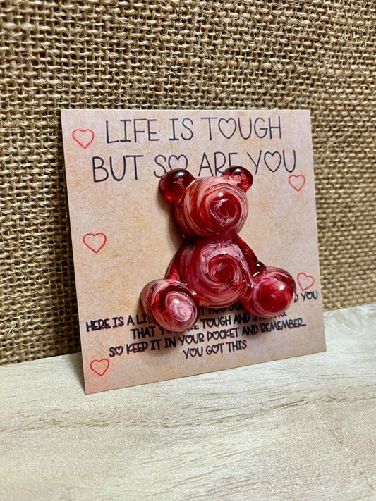 Candy Cane Swirl Bear Pocket Hug