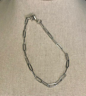 042 - Paperclip Chain Bracelet - Silver