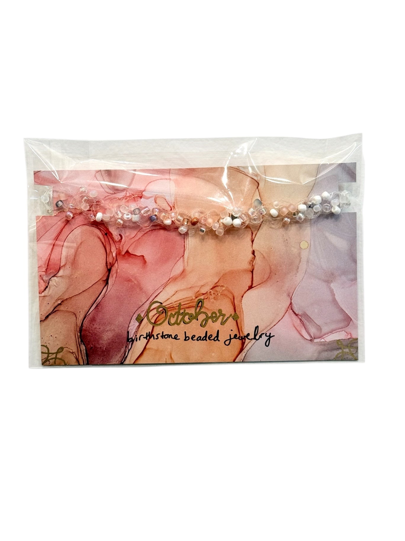 048 - October Birthstone Opal Twisted Beaded Multiwear Jewelry