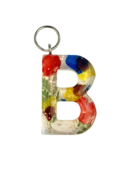 017 - Resin Letter "B" Charms for Keychains