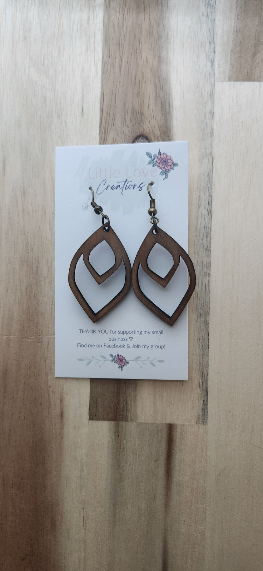 011 - Geometric Teardrop Diamond Dangle Earrings