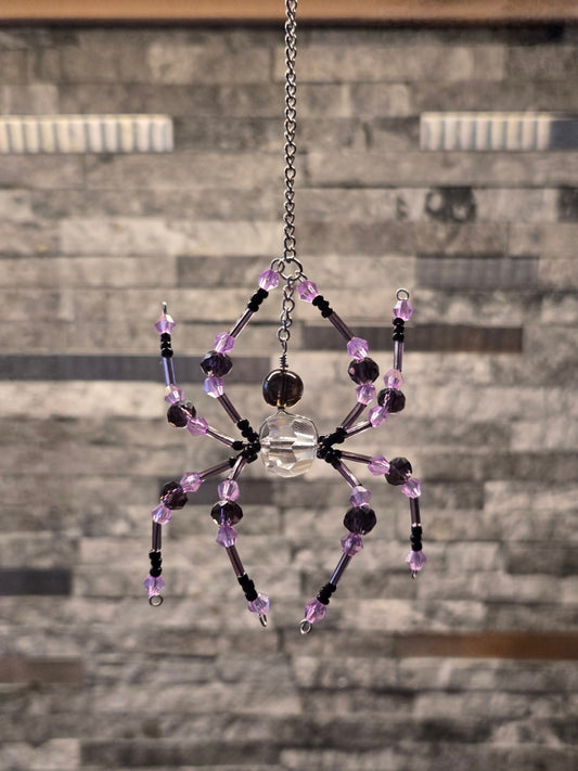 052 - Violet Quartz Mini Spider Suncatcher