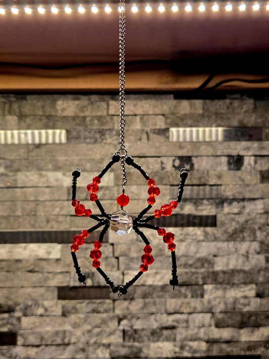 052 - Red Carnelian Mini Spider Suncatcher