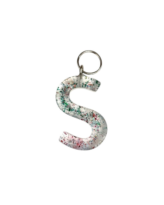 017 - Resin Letter "S" Charms for Keychains