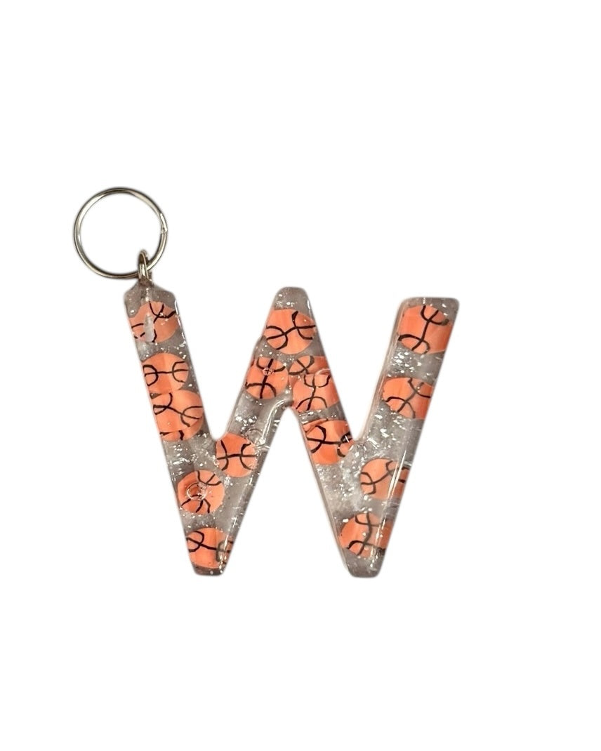 017 - Resin Letter "W" Charms for Keychains