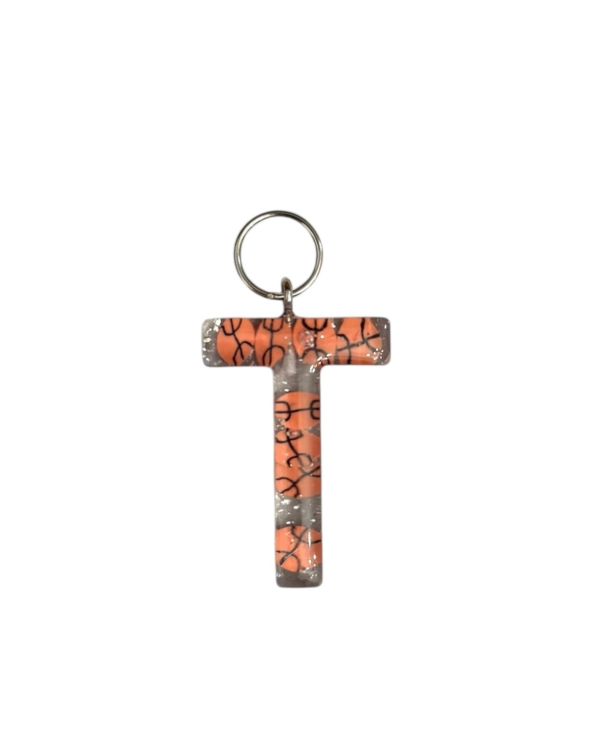 017 - Resin Letter "T" Charms for Keychains