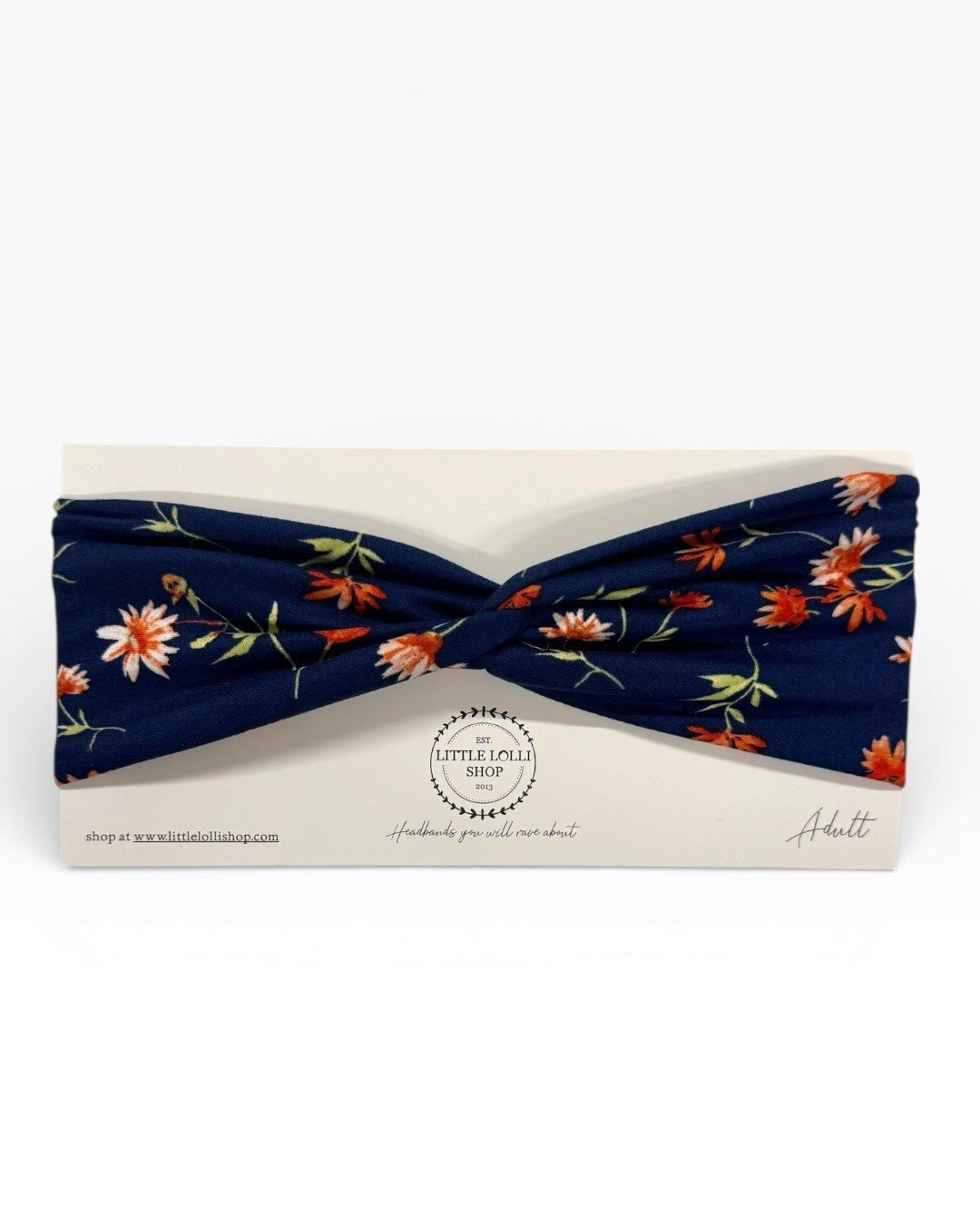 035 - Navy Floral Headband