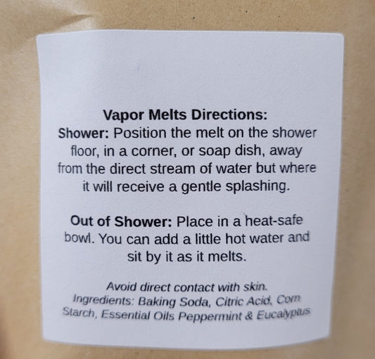 047 - Shower Steamer Vapor Melts | Mint & Eucalyptus | Large