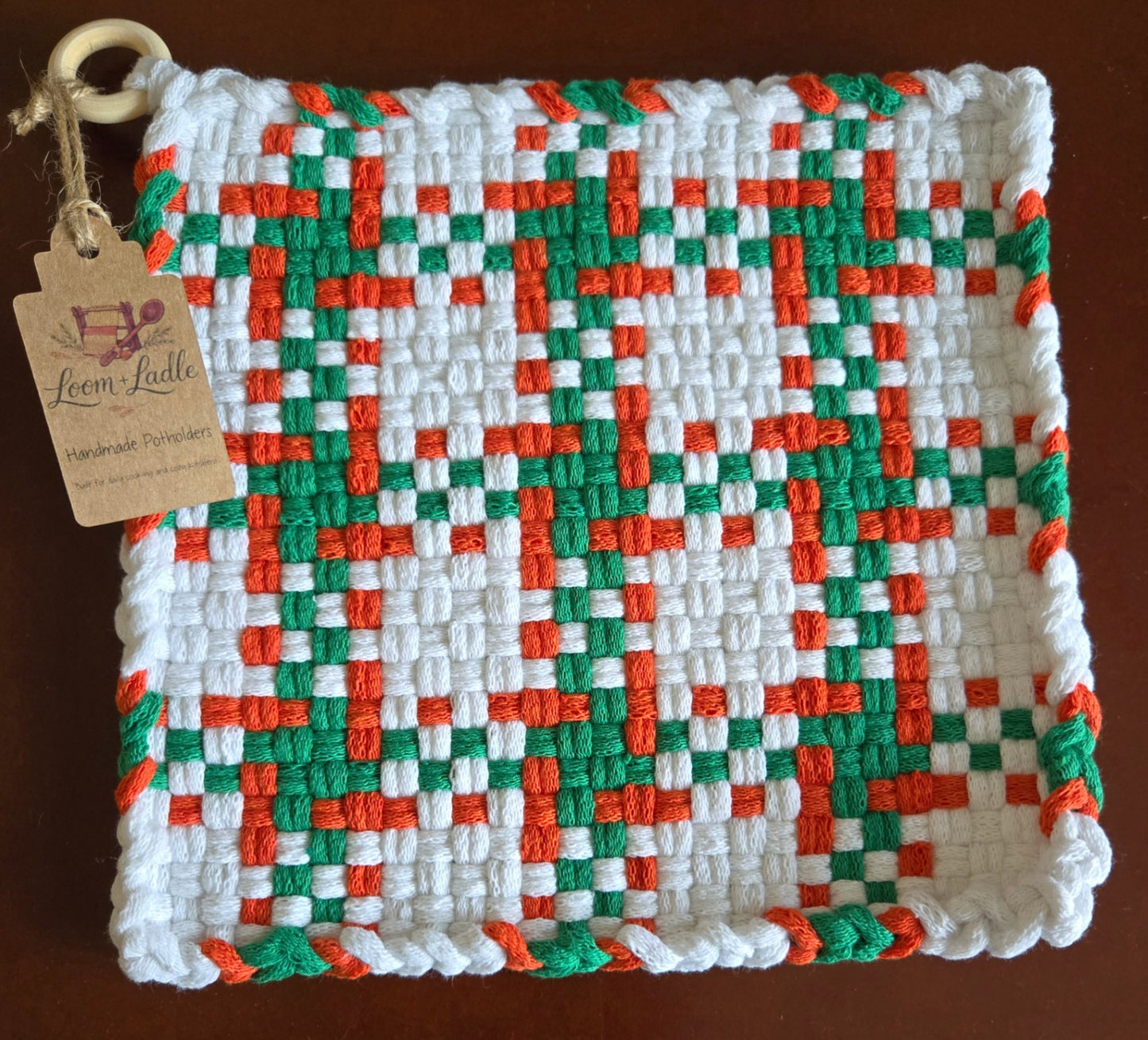 051 - Irish Cheer Loom Woven Potholder
