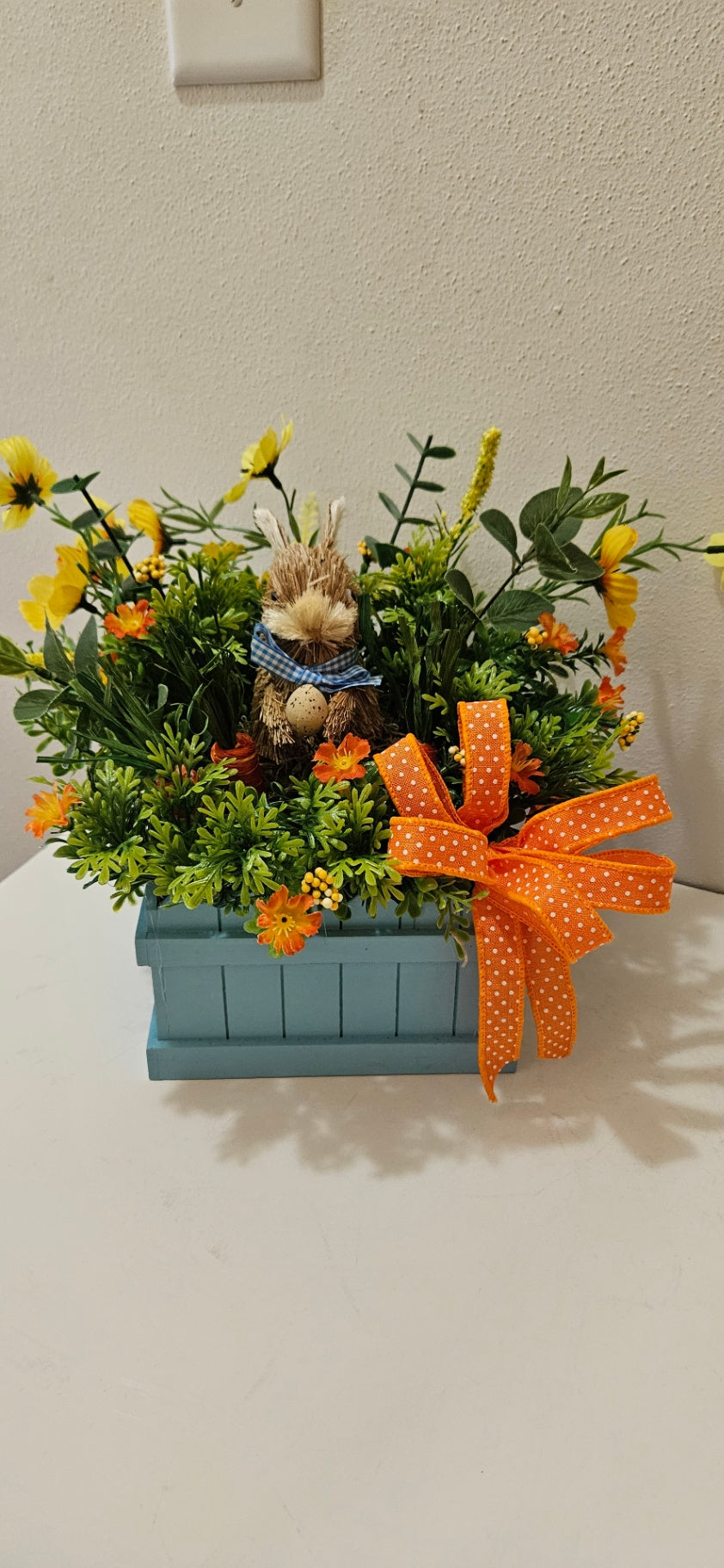 054 - Floral Bunny Fence Centerpiece