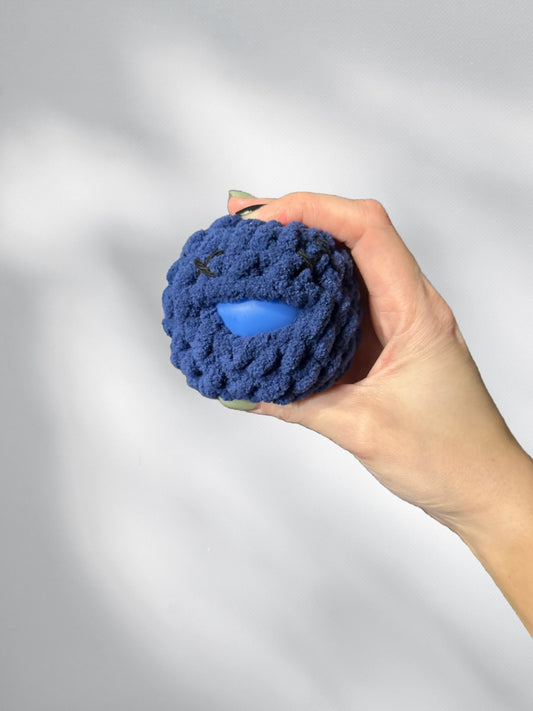 06 - Crochet Squishy Stress Ball - Blue
