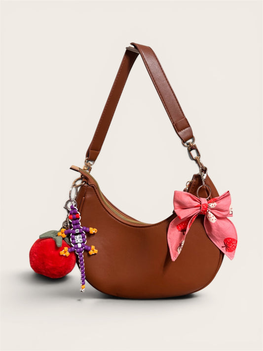 063 - Strawberry Bow Keychain