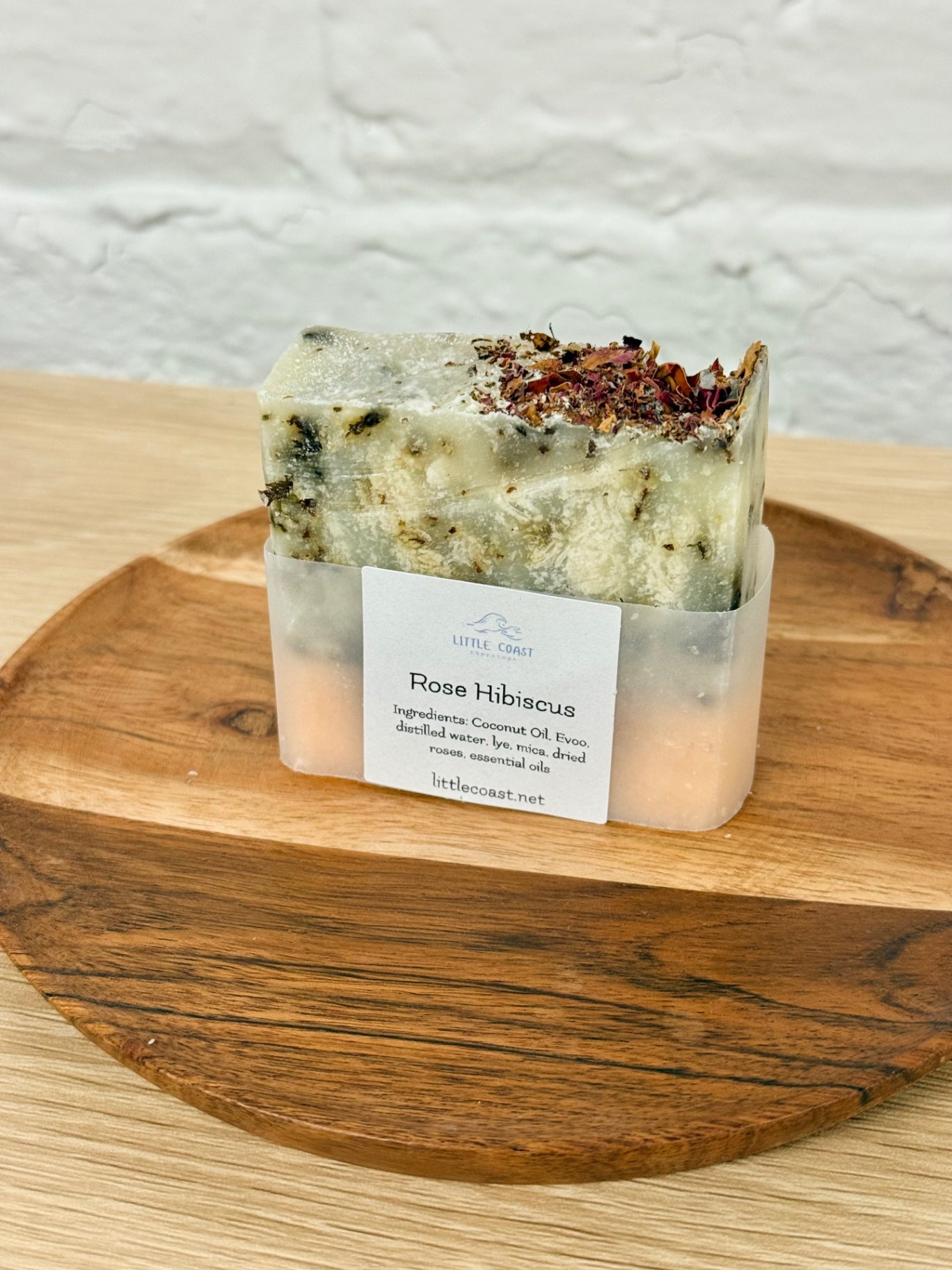 065 - Rose Hibiscus Coconut Oil Bar Soap with Essential Oils