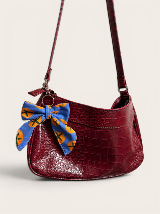 063 - Orange Bow Keychain