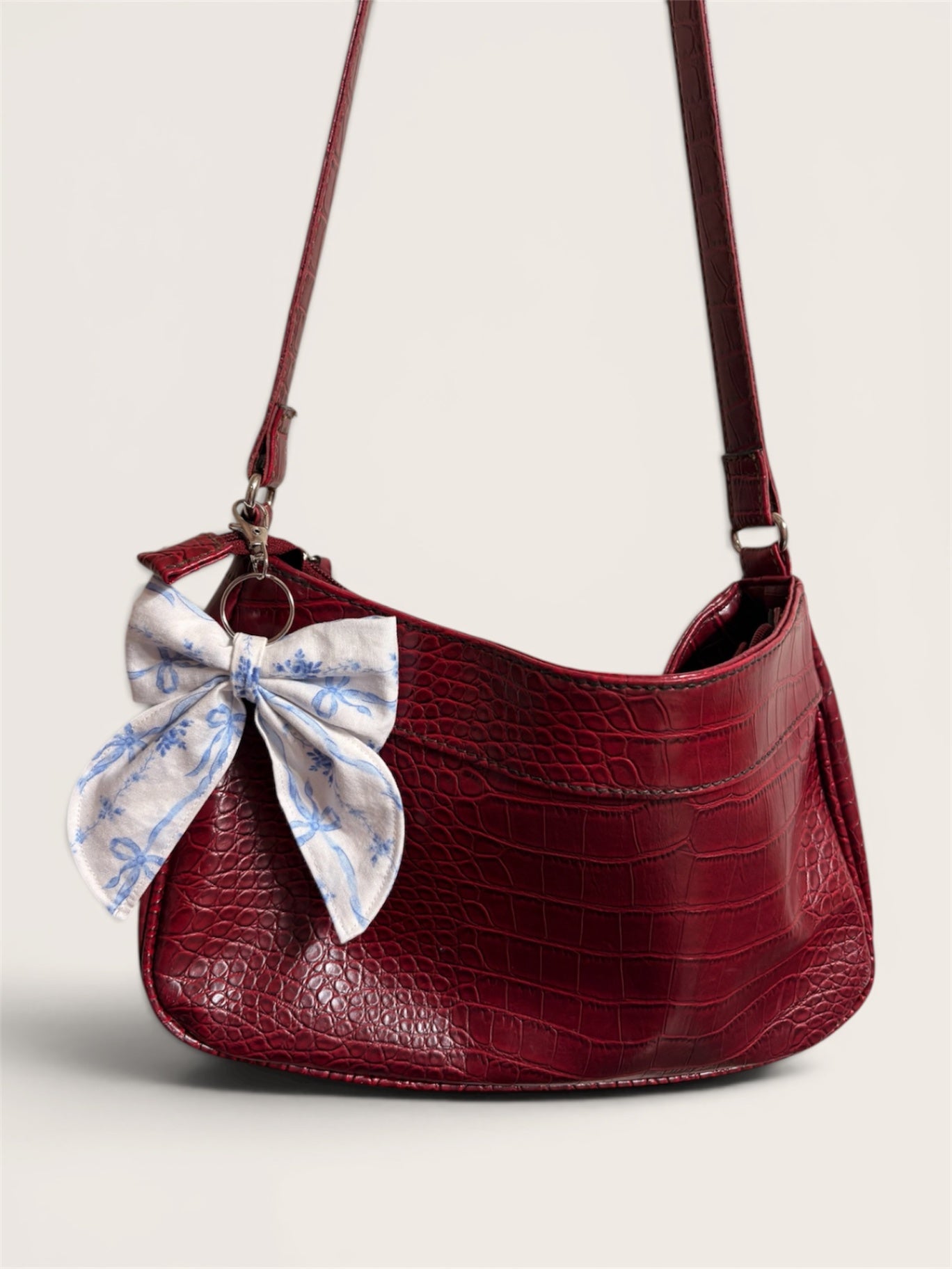 063 - Blue Bows Keychain