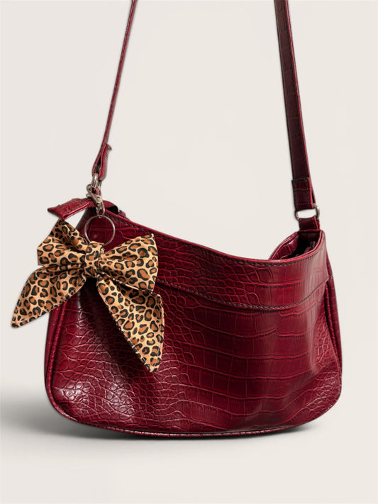 063 - Cheetah Bow Keychain