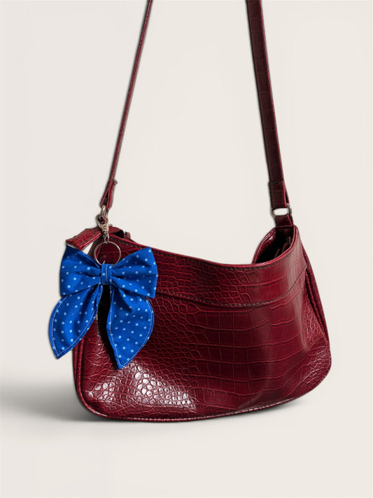 063 - Blue Bow Keychain