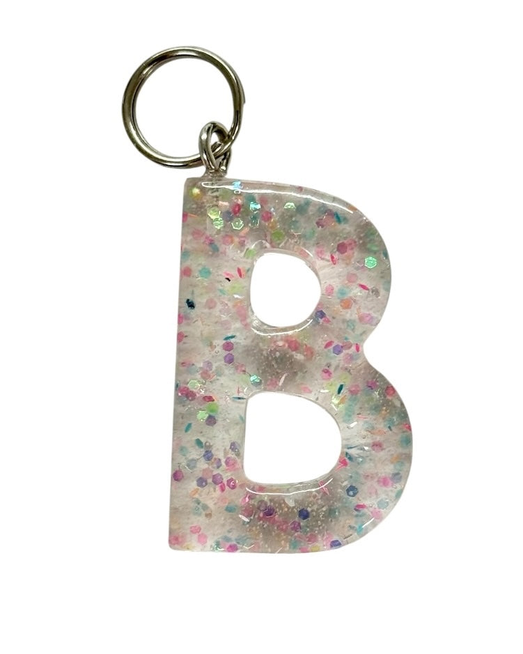 017 - Resin Letter "B" Charms for Keychains