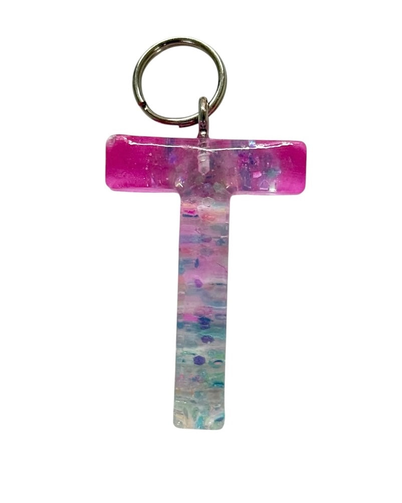 017 - Resin Letter "T" Charms for Keychains