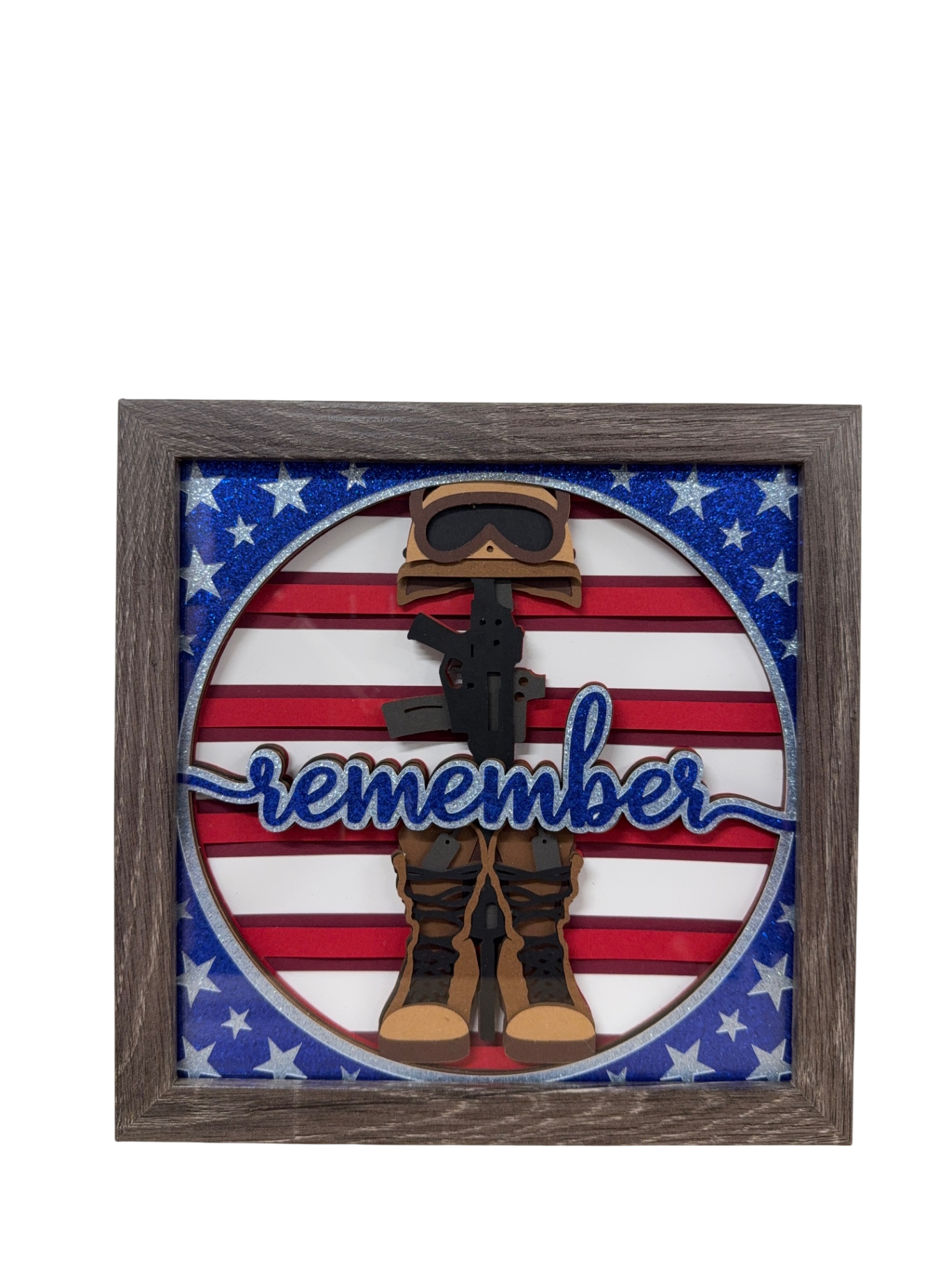 Remember Memorial Day Tribute Shadow Box
