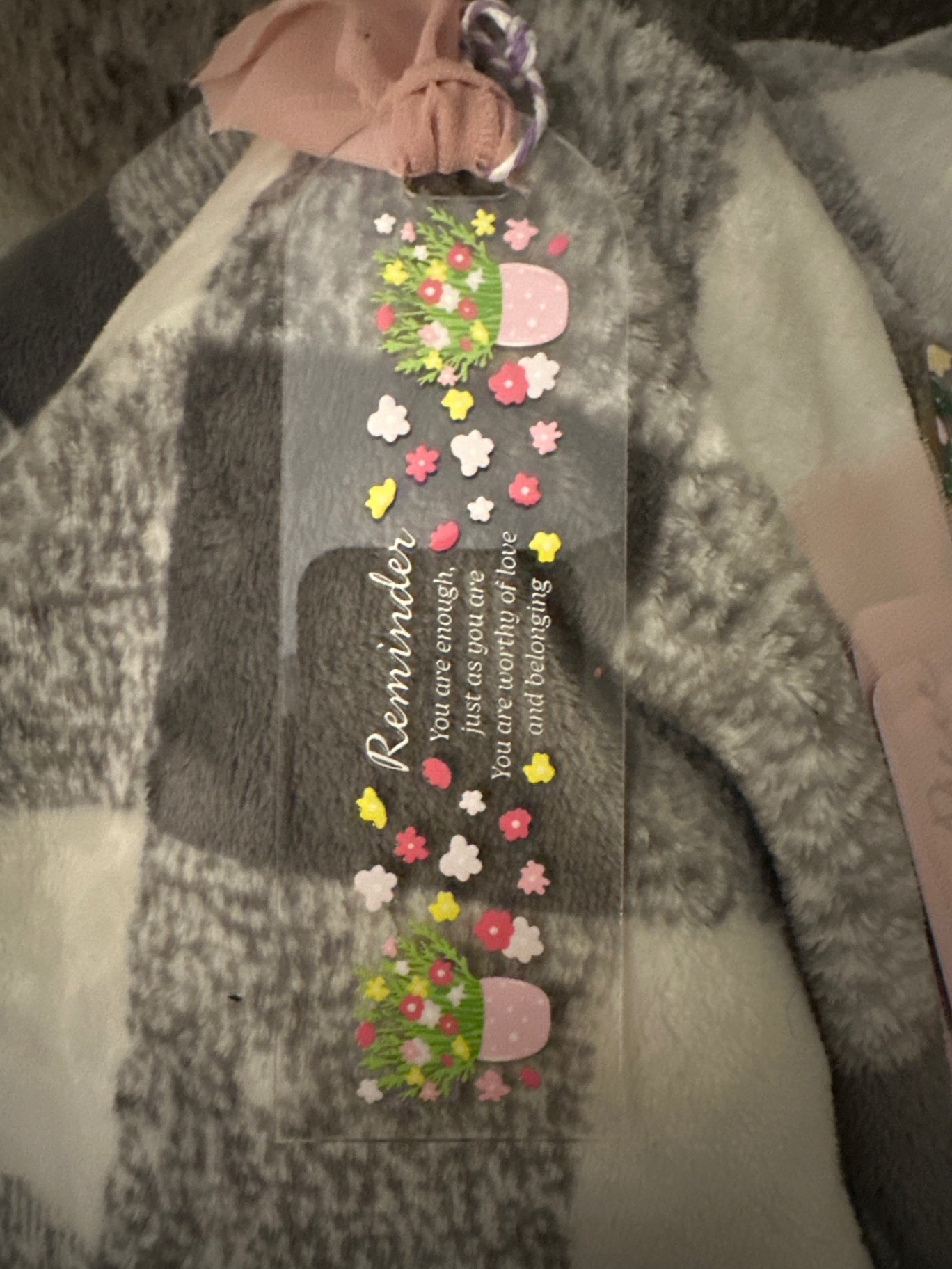 059 - You Are Enough Acrylic Bookmark w/ Tassel